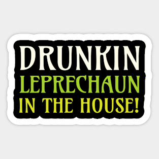 Drunk Leprechaun st paddys day Sticker